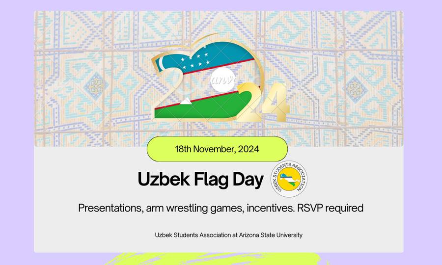 Uzbek Flag Day flyer