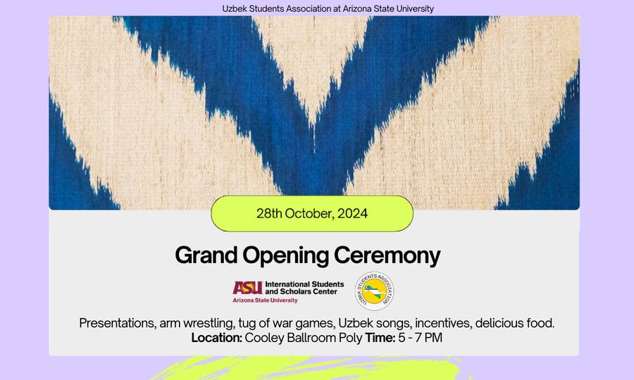 Grand Opening Ceremony flyer