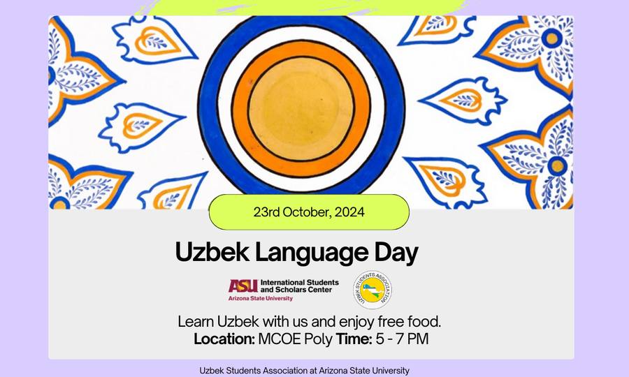 Uzbek Language Day flyer