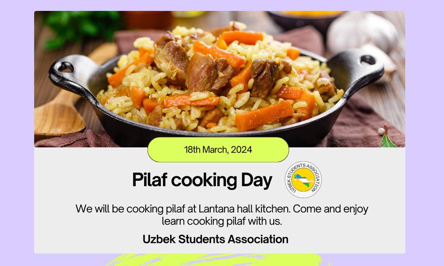 Pilaf Cooking Day flyer