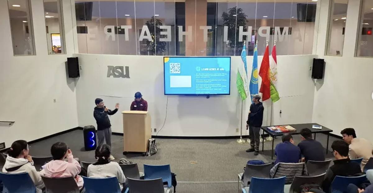 Central Asian Welcome presentation at the ASU amphitheatre